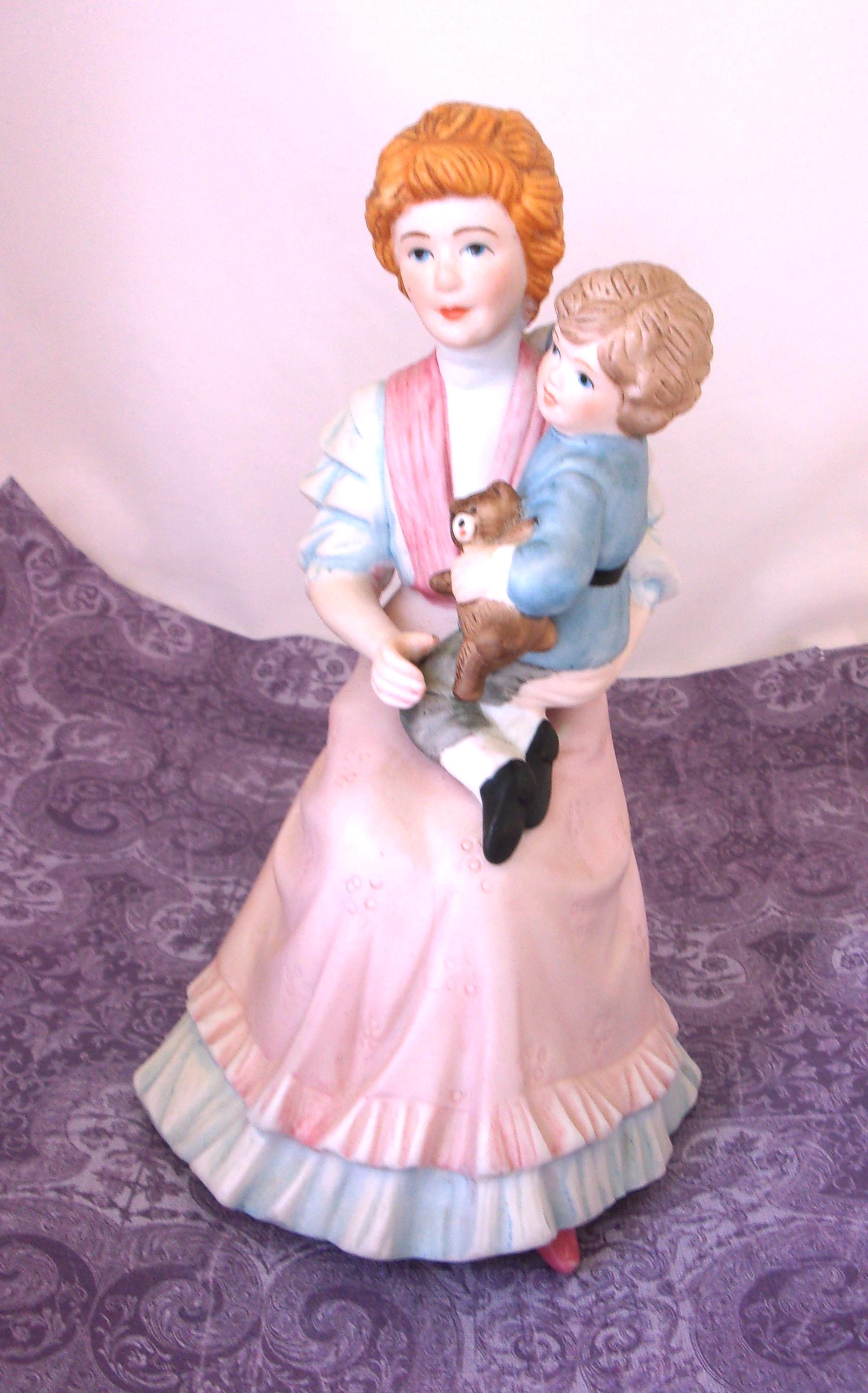 ヴィンテージ Homco 母と子の置物 高さ 6.50 インチ、コレクター向け