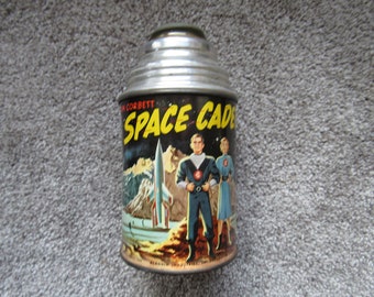 Space Cadet Tom Corbett Space Cadet Aladdin Lunchbox Thermos  1952 - Missing Cup/lid.