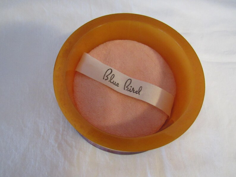 Bakelite Lucite Bluebird Powder Box - Etsy