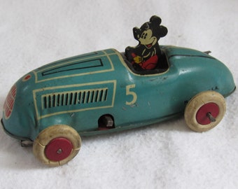 Marx Mickey Mouse Race Car