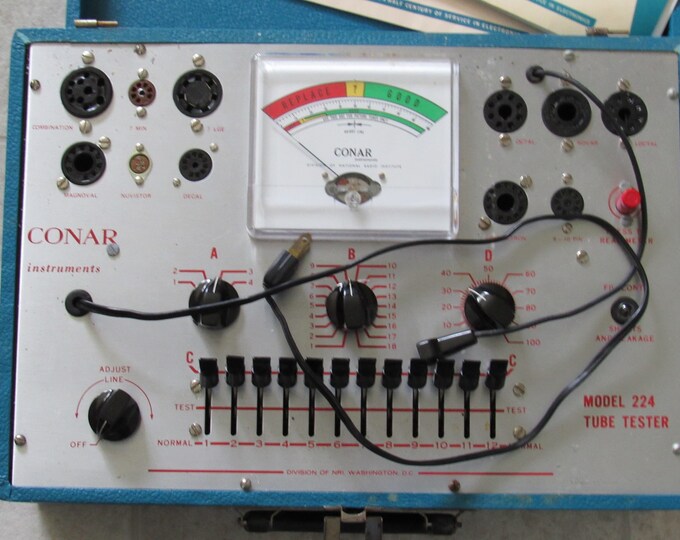 Conar Instruments Conar Tube Tester Model 224 in Hard Case With Manual - Etsy