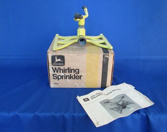 John Deer Whirling  Lawn Sprinkler  1970's With Box