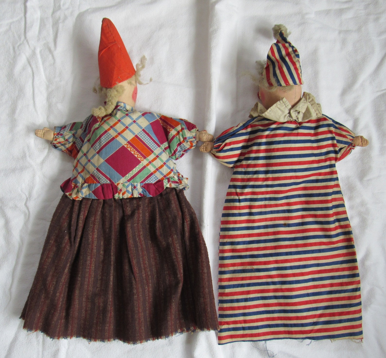 Punch and Judy Puppets Punch and Judy Vintage Cloth Stick