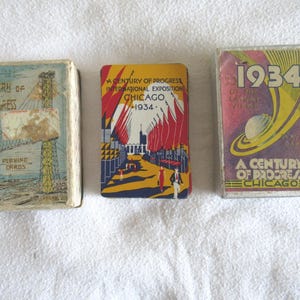Worlds Fair playing cards.  Three decks