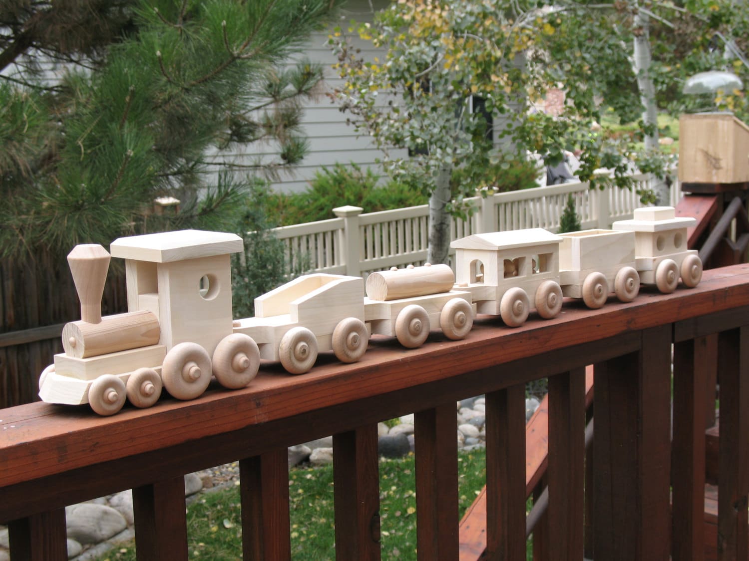 wooden train set electric