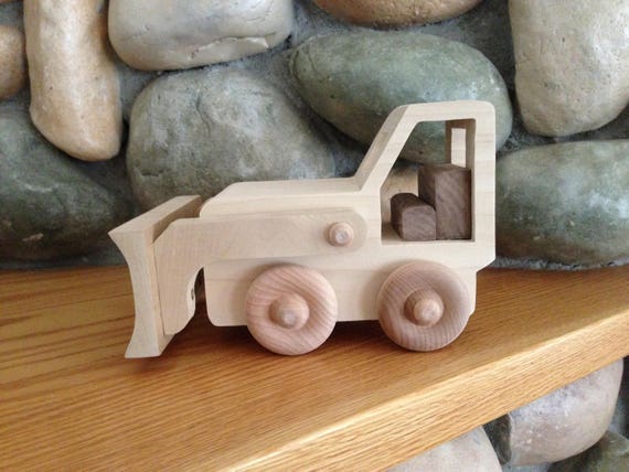 wooden bulldozer toy