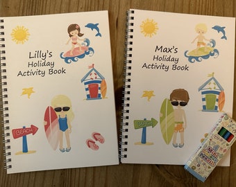 A5 Childrens / Kids Summer Holiday, Travel Activity Pack - Colouring Book