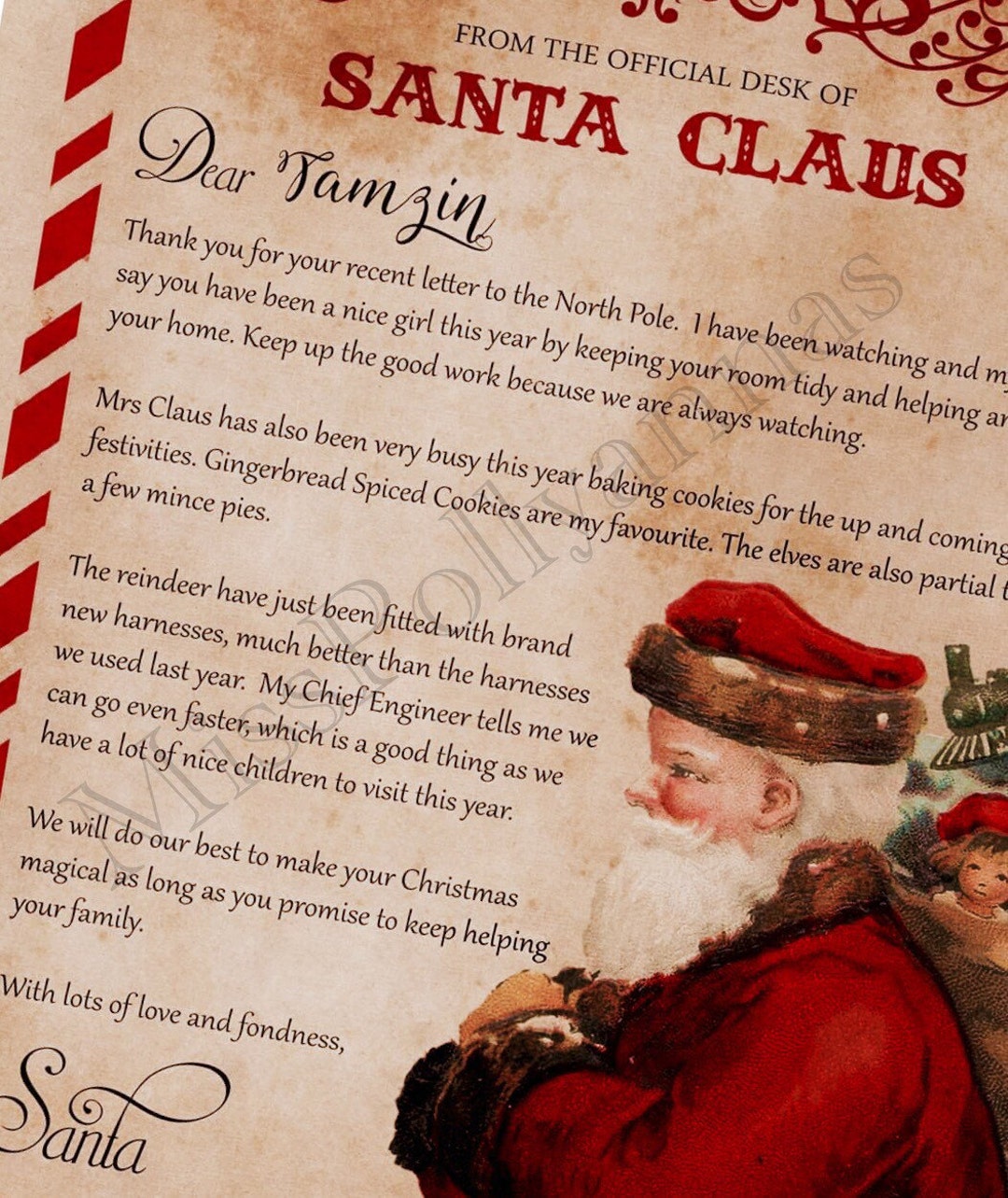 Personalised Letter From Santa Father Christmas Letter Etsy