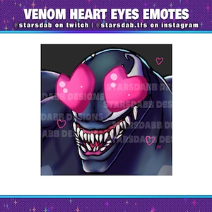 Venom Heart Eyes Emote: Animated Twitch Stream Alert (Digital Download)