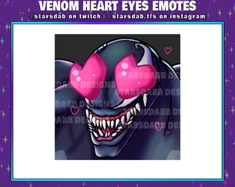 Venom Heart Eyes Emote: Animated Twitch Stream Alert (Digital Download)
