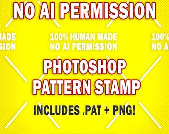 Anti-AI Art Theft Watermark Pattern | Photoshop Brush | Pattern Stamp