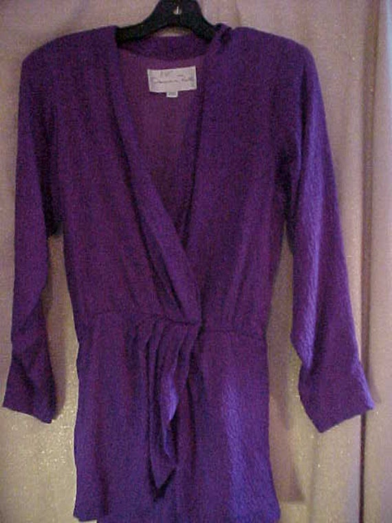 Vintage Oscar de la Renta Purple Silk Formal dress with | Etsy