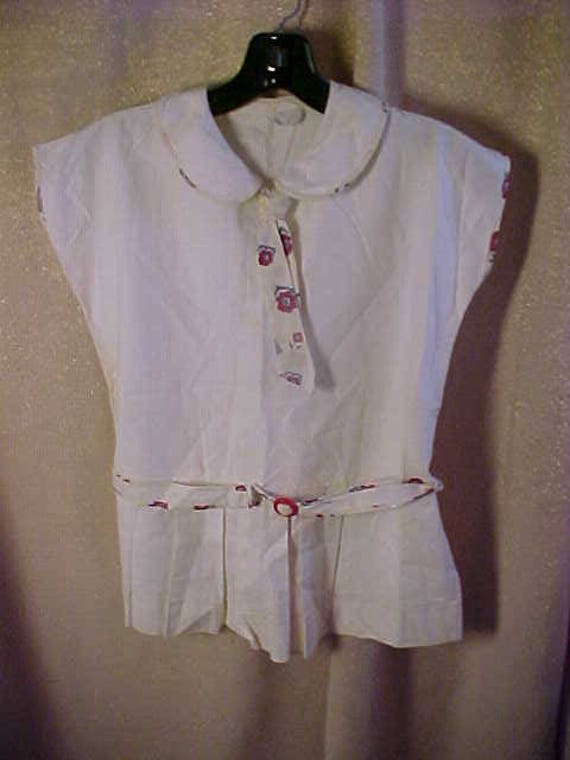 Vintage 1920s Girls Two Piece Coat & Dress Set, Cott… Gem