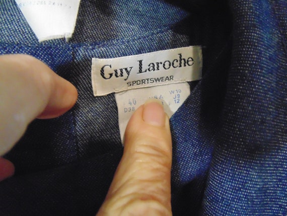 Guy Laroche  2 pc navy  blue dress, with Navy jac… - image 3