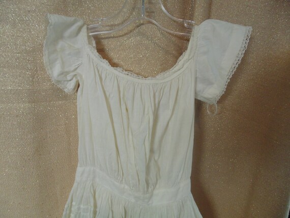 Antique White Cotton Childs Dress,  #9086 - image 2