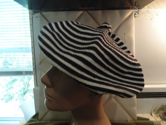 Black  and White  Straw hat - image 1