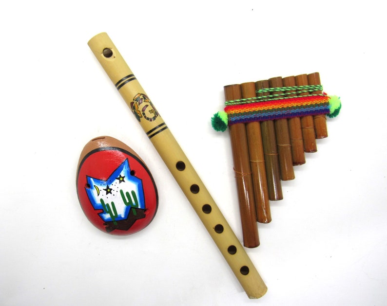 Ocarina clay Flute Reed Painted Lizard Flute & Reed Pan Etsy