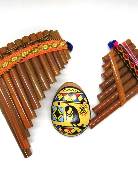 Clay Ocarina & Two Reed Pan Flutes Etsy