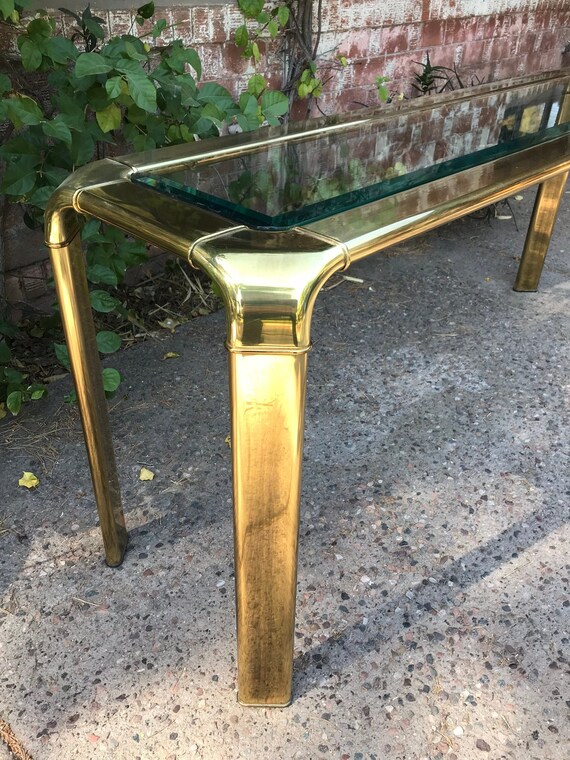 Rare Vintage John Widdicomb For Mastercraft Brass Console Etsy