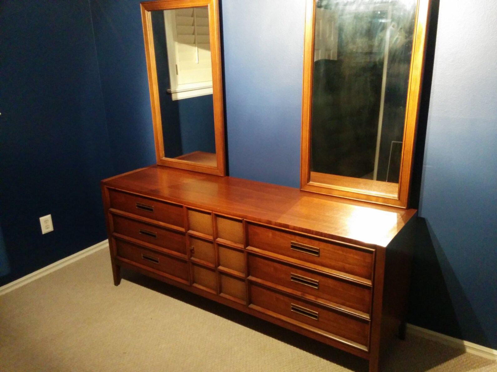 Vintage Mid Century Dresser With Mirrors by Drexel Paragon Etsy