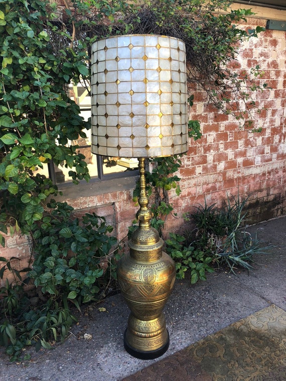 Monumental Solid Brass Persian Moroccan Indian Floor Lamp With Etsy