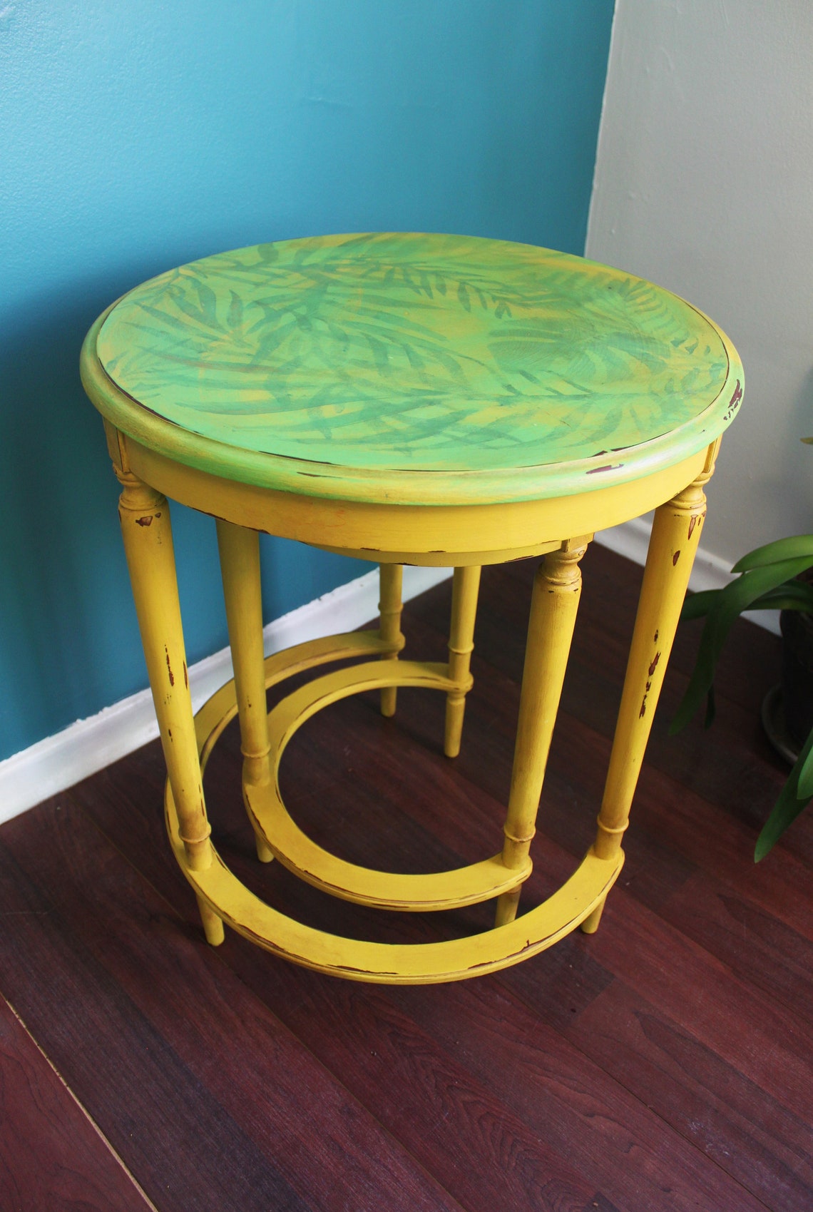 Set Nesting Side Tables / Upcycled Furniture Painted Furniture Etsy