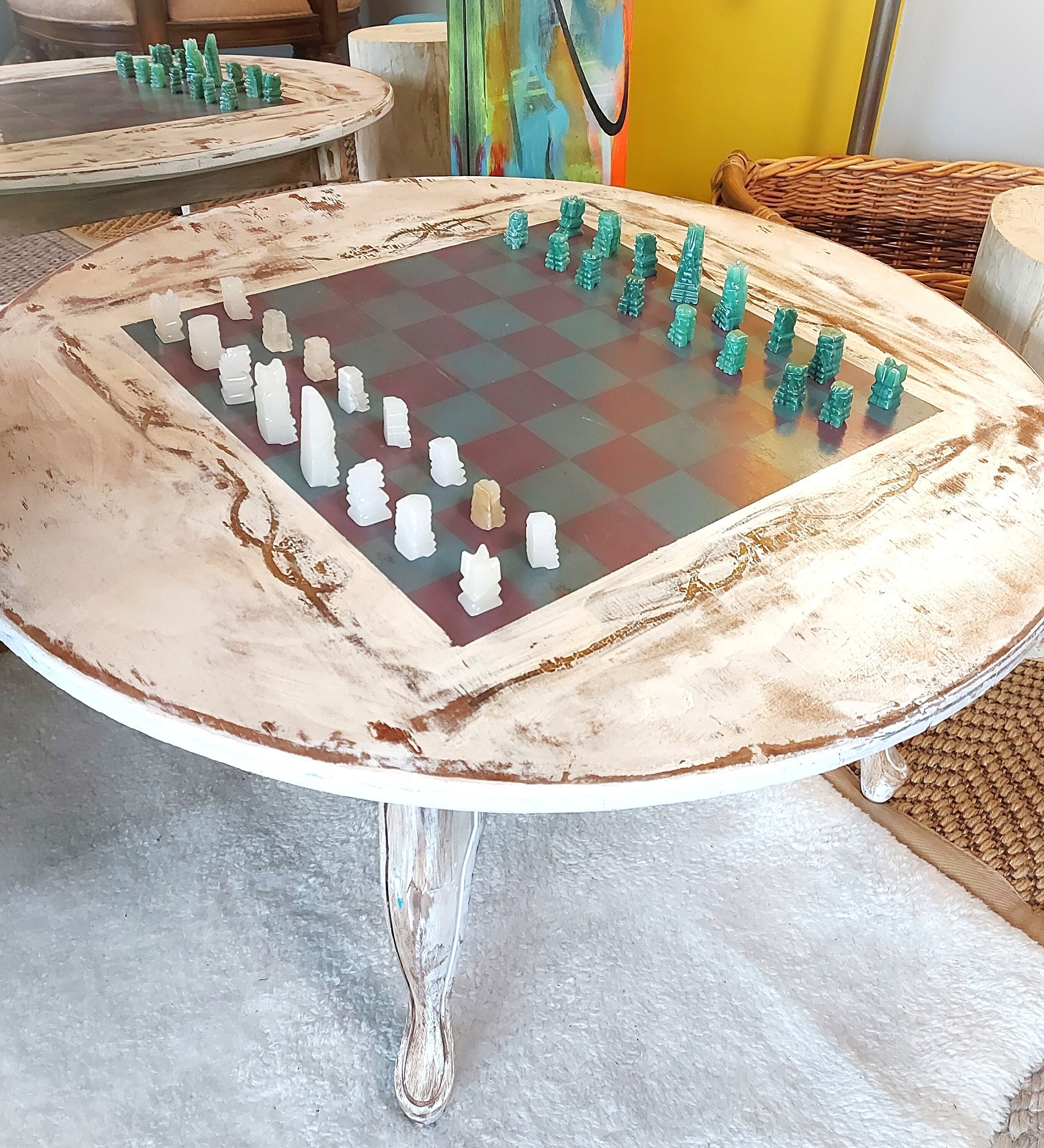 Round Chess Table - Etsy