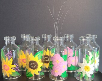 Cat whisker glass vase, memorial whisker keeper jar