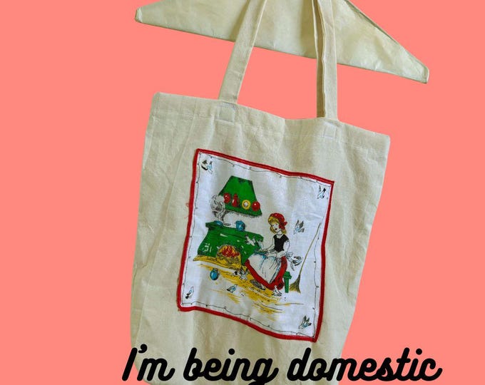 Tote bag, cute tote bag, lunch bag, school bag, journal tote, handmade gifts