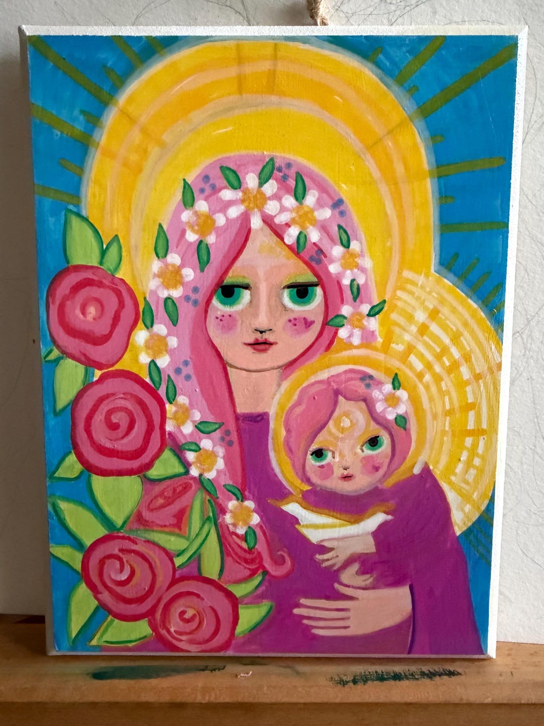 Mom Pink Pink and Purple Mother and Child - Etsy