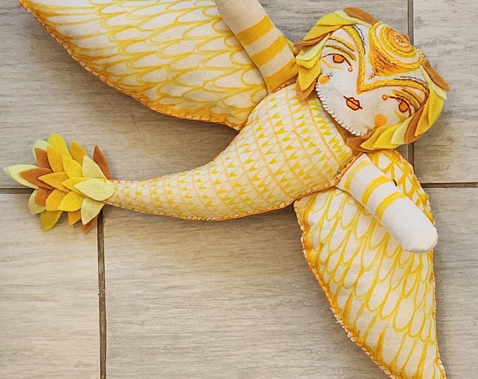 Handmade Angel Doll, Handcrafted Ragdoll, Angel Doll, Nursery Decor, Soft Handmade Toy