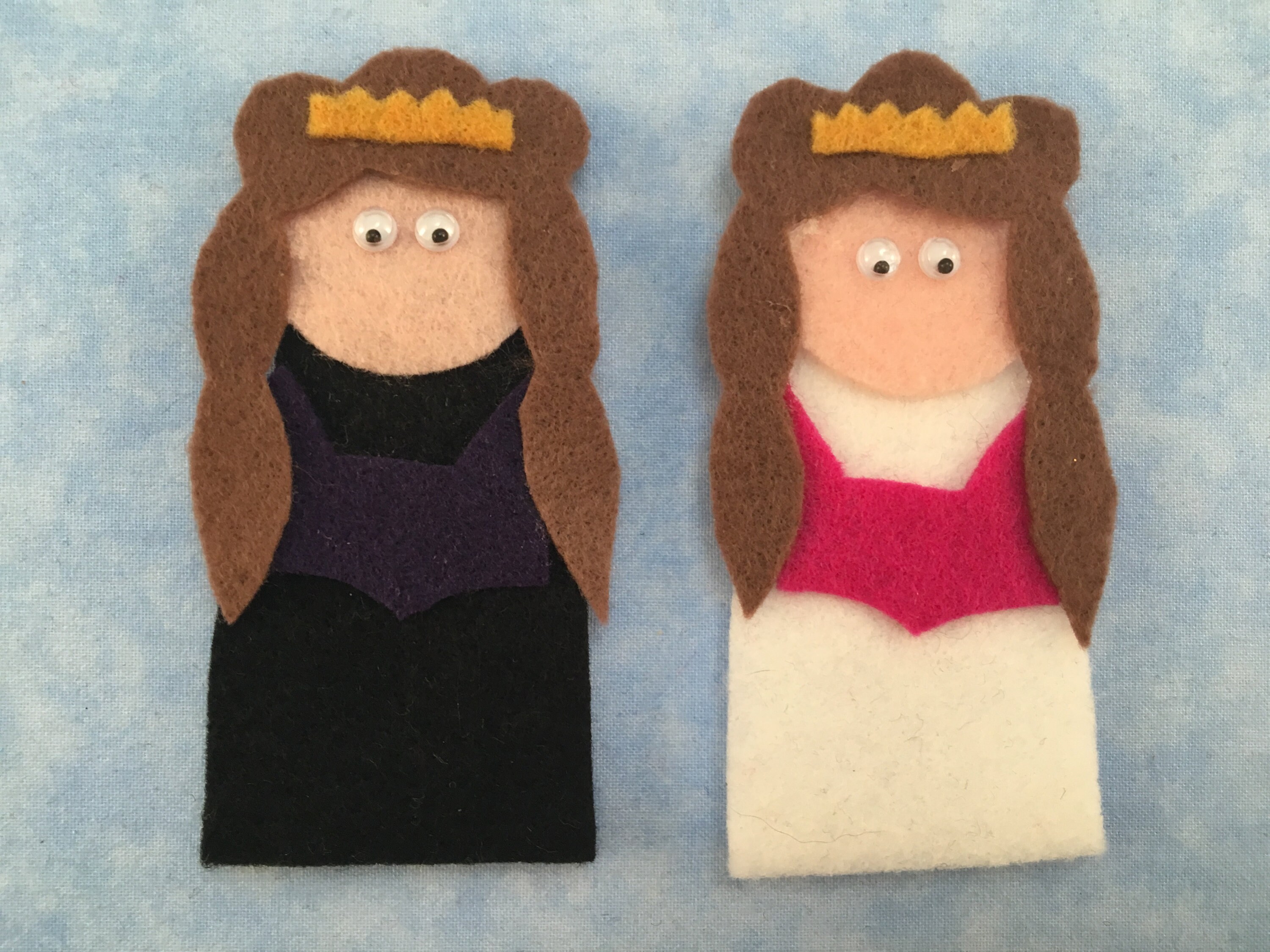 Chess Set Felt Characters 6 per Colorfinger Puppets PDF Etsy UK