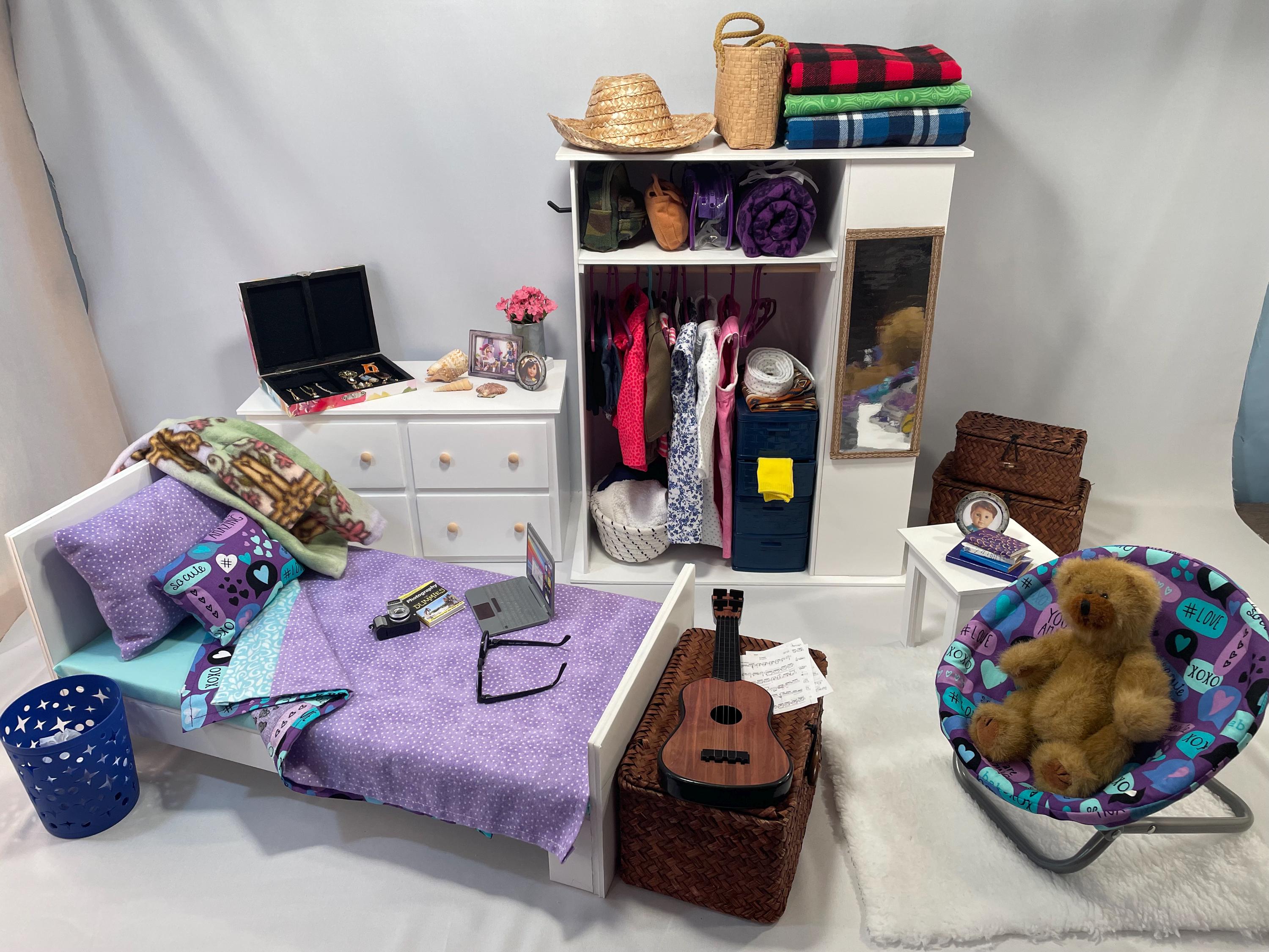 Barbie Doll American Girl Doll Room Makeover Kidkraft Doll House