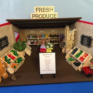 Gingerbread Community - Farm Stand - PDF File Only - where Gingerbread people shop
