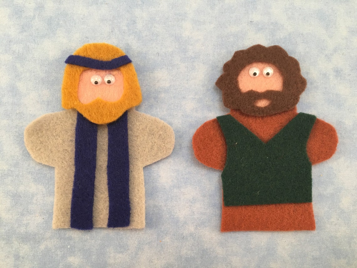 Jesus &amp; Disciples Felt Characters 14 Finger Puppets PDF | Etsy