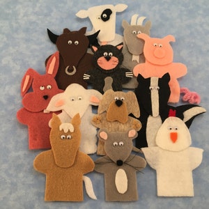 Finger Puppet Patterns - Farm Animals (10) - PDF File Only