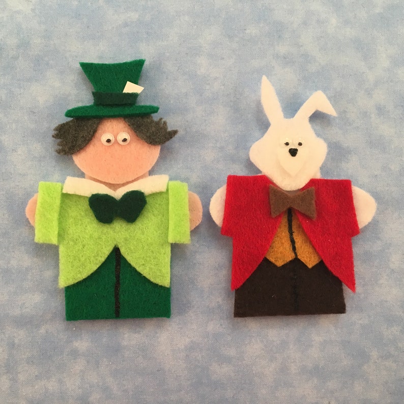 Finger Puppets-pdf File Alice in Wonderland Characters 12 - Etsy