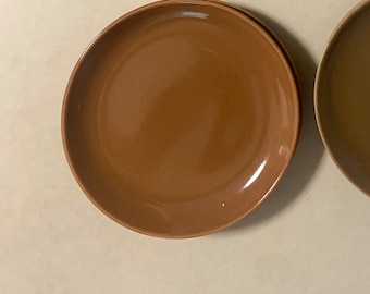 Russel Wright Small Plates / Salad or Dessert Plates  6.5” Apricot Brown