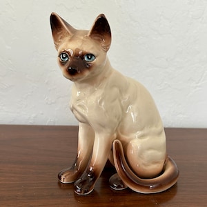 Ceramic Siamese Cat Figurine