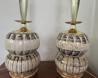 Mid Century Modern Ceramic Drip Lamps