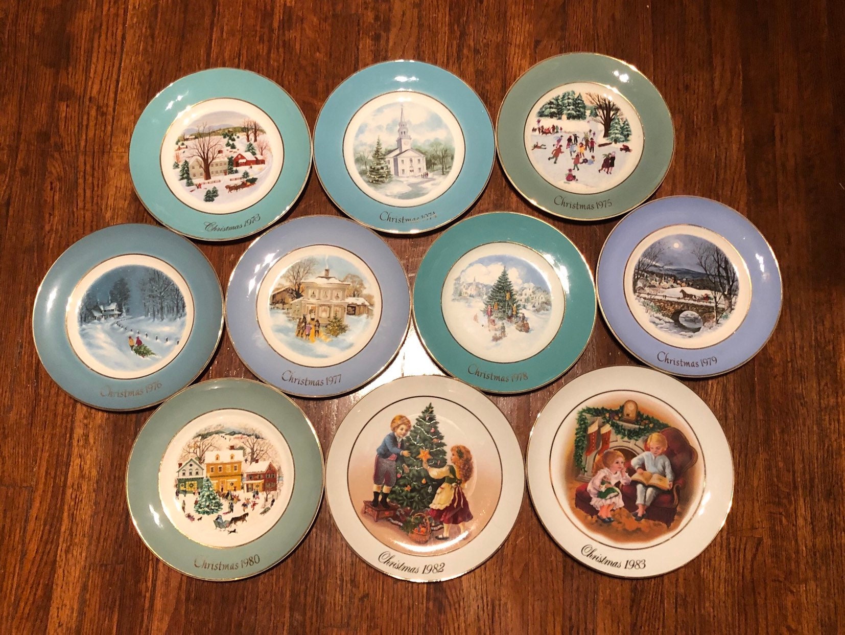 Vintage Avon Christmas Plate Series 10 Piece Set 1973 to Etsy