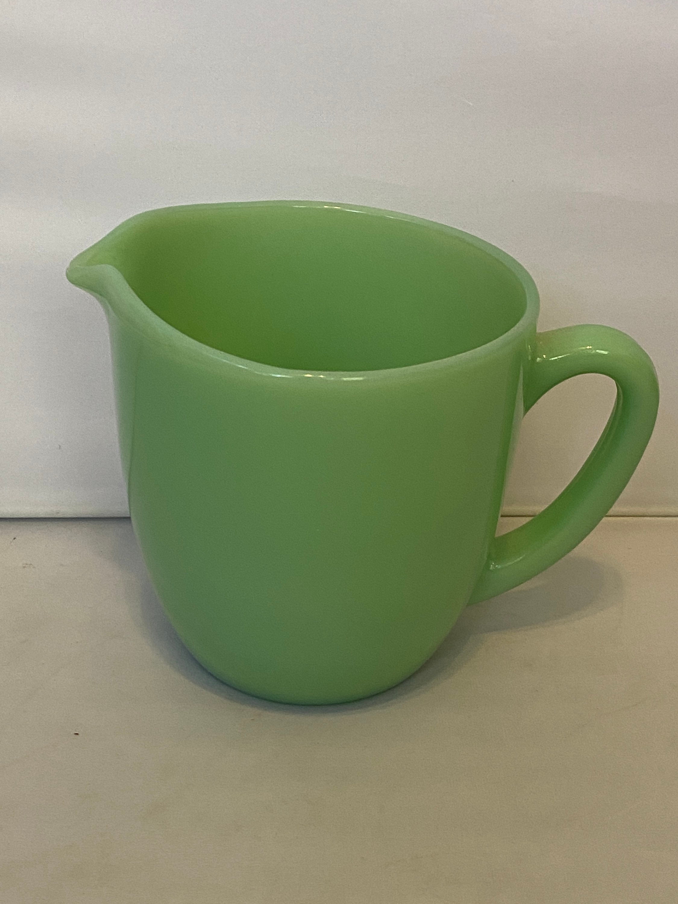 Jadeite Petite Pitcher Creamer Syrup Batter 20oz Vintage FireKing