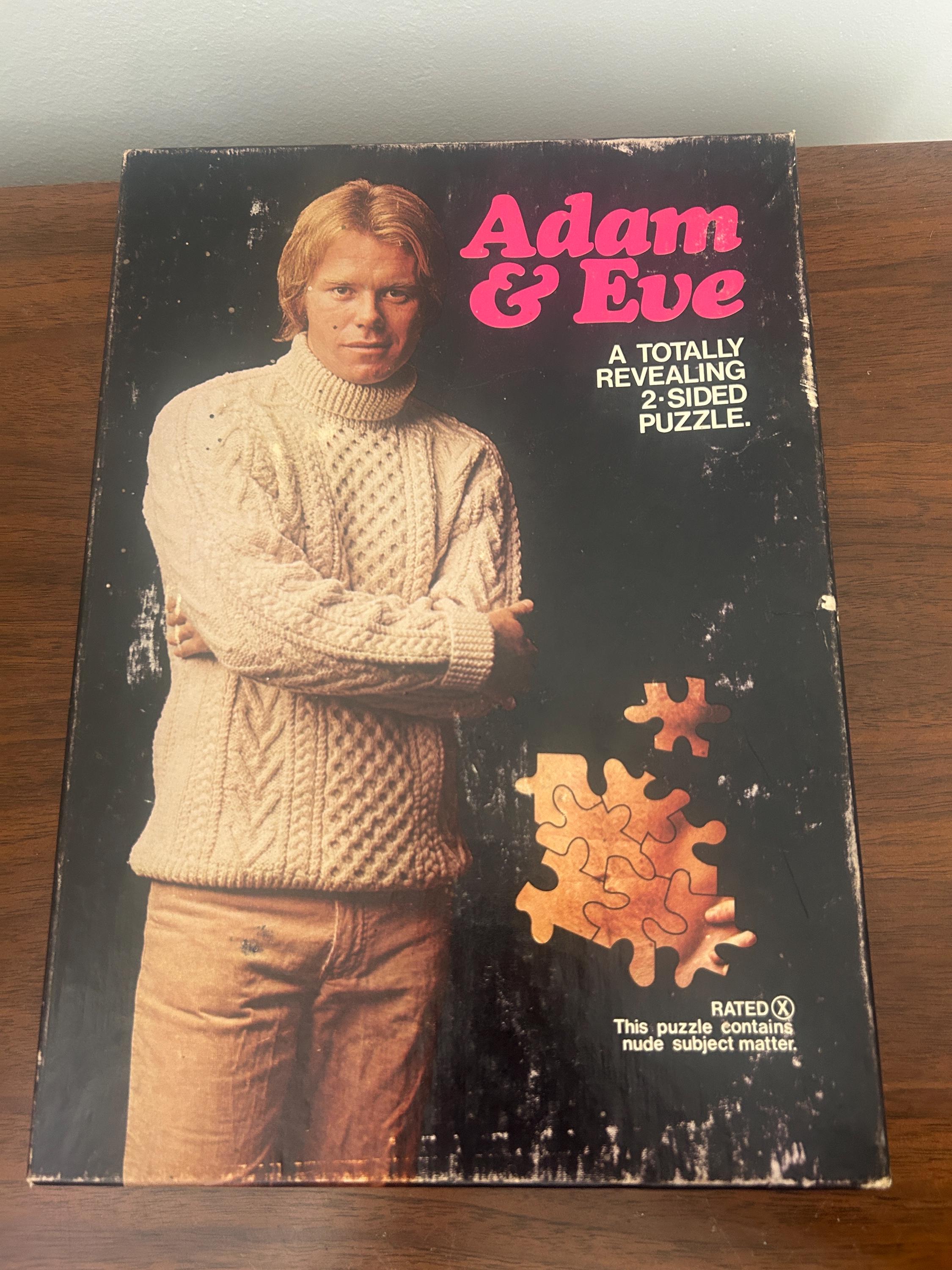 【Adam＆Eva】 Adam & Eve Totally Revealing 2 Sided Puzzle - Etsy