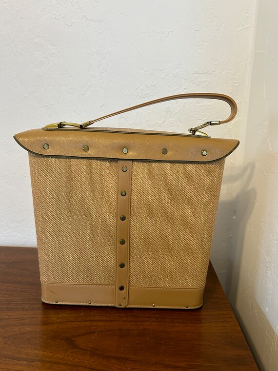 General Crafts Jewel Tone Appliqué Handbag - Vege… - image 3