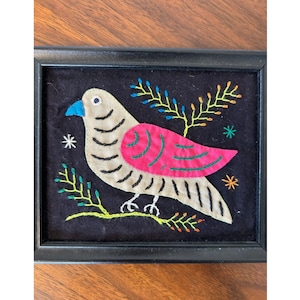 Mola Bird Wall Art Framed