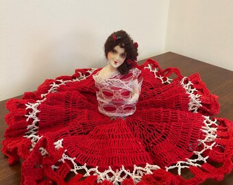 Antique Crochet Bed Doll