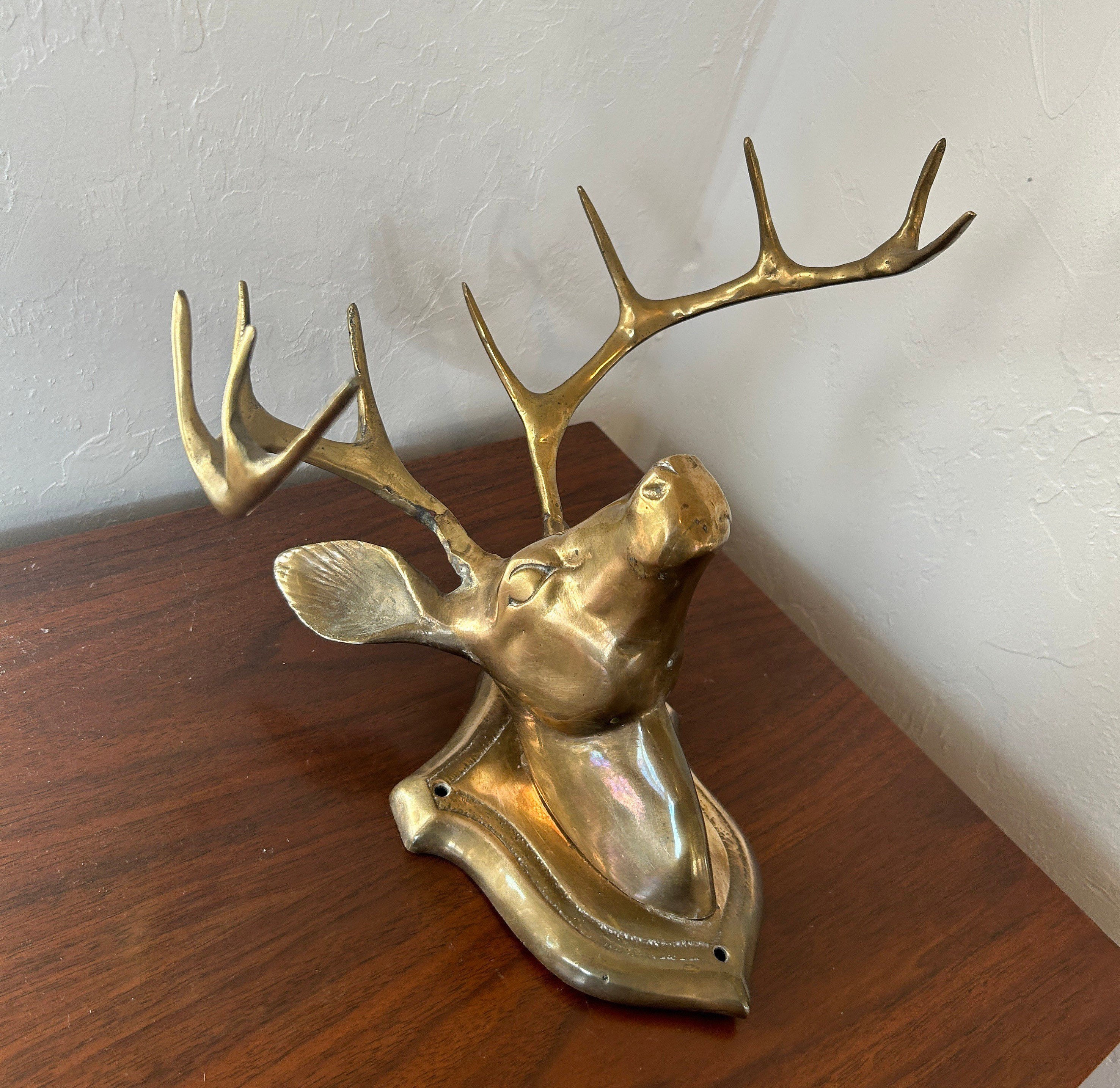 Brass best sale deer head