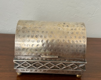 Ethan Allen Hammered Silver Dome Trinket Box