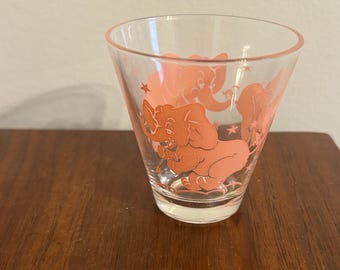 Hazel Atlas Pink Elephant Whiskey Glasses (5)