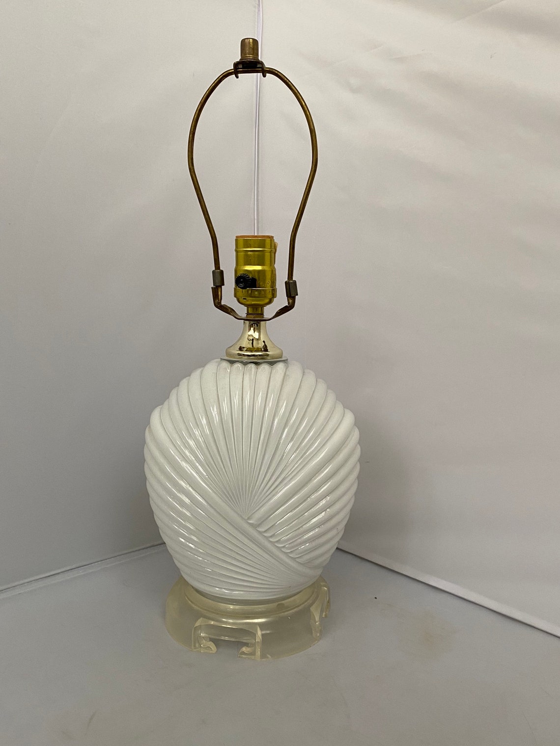 Novelty Crystal Corp Art Deco Lamp Etsy